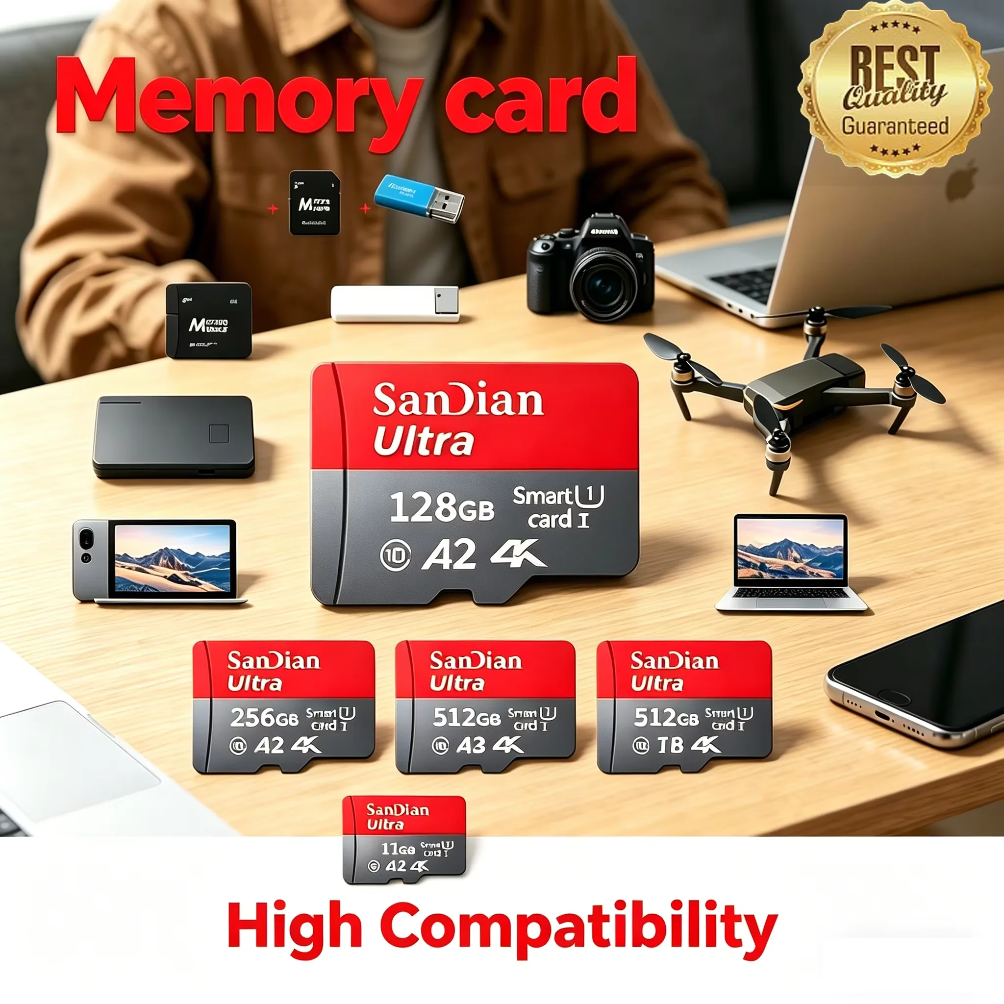 128GB 256GB Micro TF/ SD Card Class 10 High Speed Memory Cards Stable Performance SD Memory Card for Phones/Digital Camera/MP3
128GB 256GB Micro TF/ SD Card Class 10 High Speed Memory Cards Stable Performance SD Memory Card for Phones/Digital Camera/MP3
