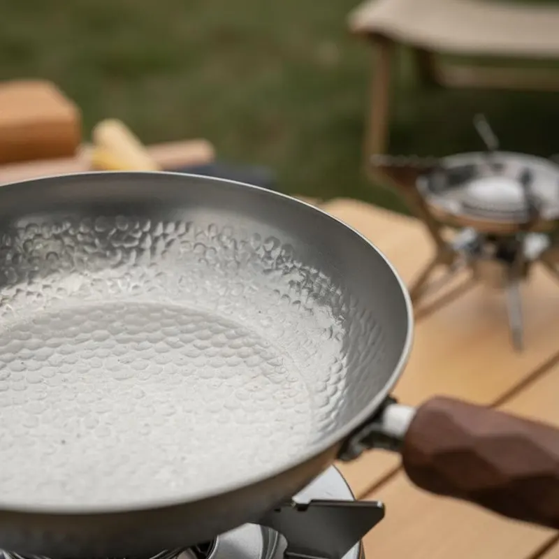 Hammered Metal Frying Pan No Coating Uncoated Metal Skillet Lightweight Backpacking Pan for Campers
Hammered Metal Frying Pan No Coating Uncoated Metal Skillet Lightweight Backpacking Pan for Campers