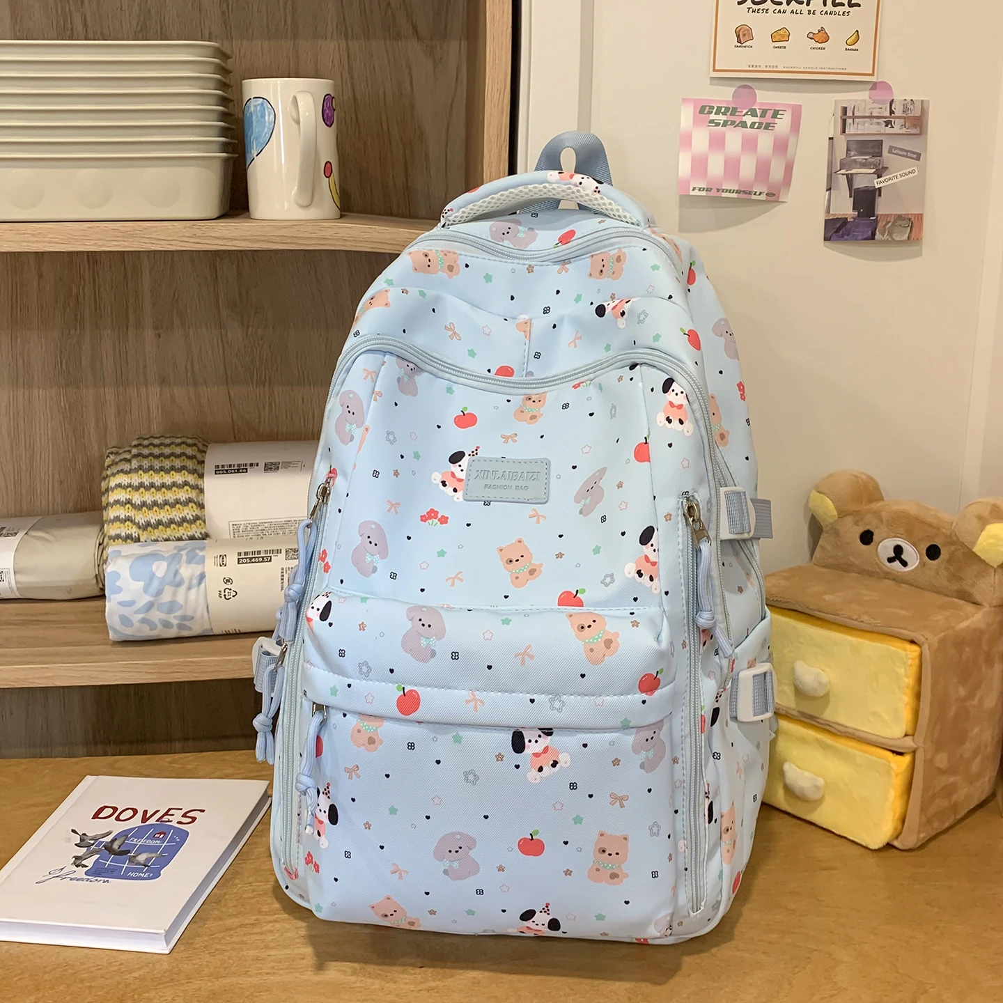 Cute Animal Print Backpack Women Large Capacity Nylon School Bag Casual Daypack For Teen Girls Students Travel
Cute Animal Print Backpack Women Large Capacity Nylon School Bag Casual Daypack For Teen Girls Students Travel