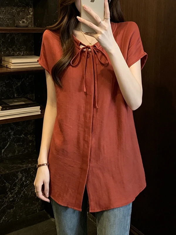 Summer 2026 Korean Style Loose Fit Shirt Women's plus Size Casual Breathable Short Sleeve Cover Belly Fashionable Top
Summer 2026 Korean Style Loose Fit Shirt Women's plus Size Casual Breathable Short Sleeve Cover Belly Fashionable Top