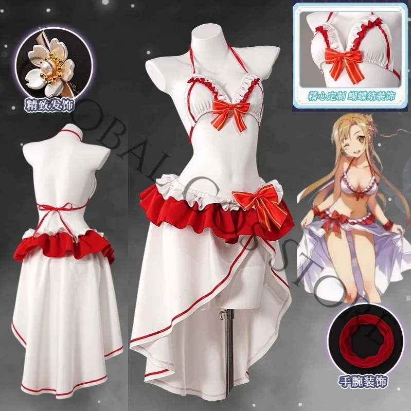 Yuuki Asuna Bikini Cosplay Costume Sexy Cute Swimsuit Skirt for Summer Themed Event Comic Con Roleplay Anime Sword Art Online
Yuuki Asuna Bikini Cosplay Costume Sexy Cute Swimsuit Skirt for Summer Themed Event Comic Con Roleplay Anime Sword Art Online