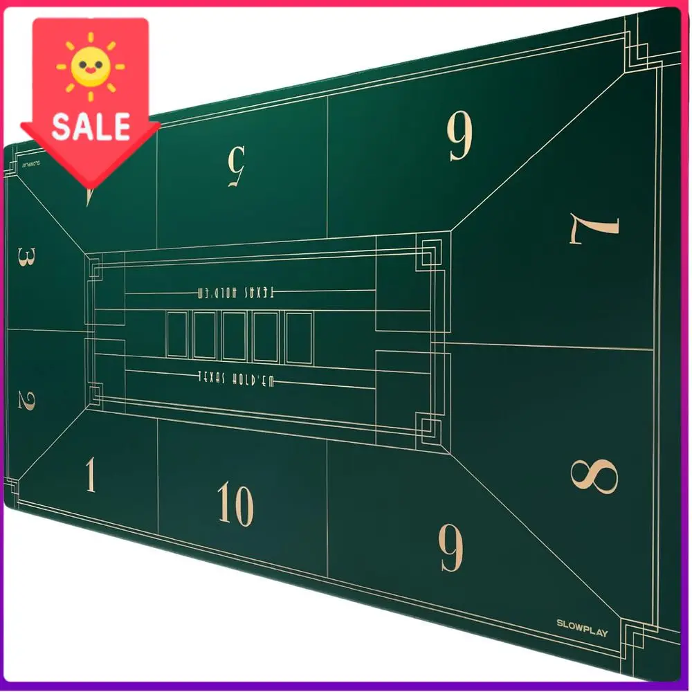 BestsellerPortable 70x35 Poker Mat with Art Deco Design, Hemmed Edges, Smooth Surface, and Carry Bag for Travel
BestsellerPortable 70x35 Poker Mat with Art Deco Design, Hemmed Edges, Smooth Surface, and Carry Bag for Travel