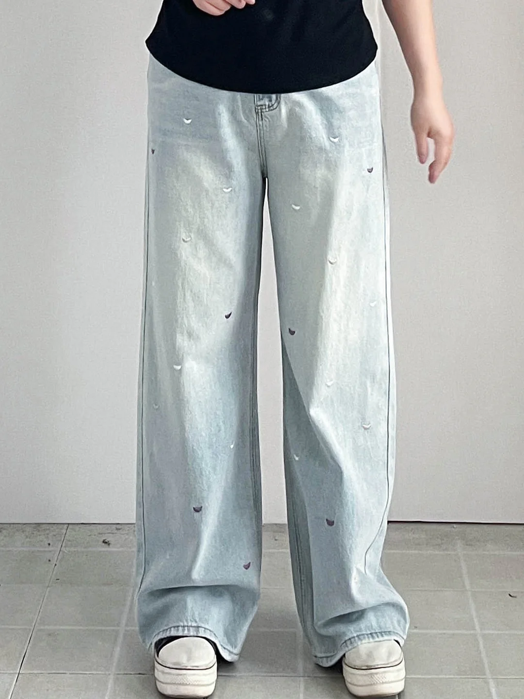 Loose Fit Straight Leg Jeans plus Size Women's Clothing High Waist Denim Fabric Casual Style for Taller Ladies Spring Summer
Loose Fit Straight Leg Jeans plus Size Women's Clothing High Waist Denim Fabric Casual Style for Taller Ladies Spring Summer