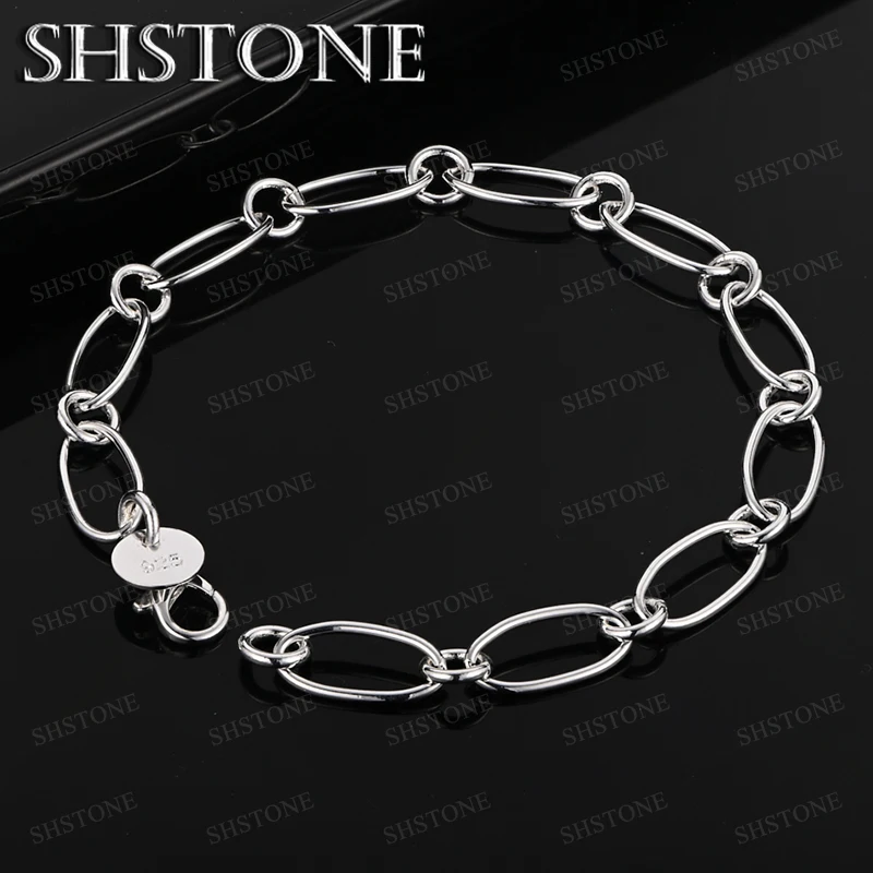 Simple Daily Accessories Fine 925 Sterling Silver Shaped Bracelet For Women Man Wedding Party Gift Charm Fashion Jewelry Luxury
Simple Daily Accessories Fine 925 Sterling Silver Shaped Bracelet For Women Man Wedding Party Gift Charm Fashion Jewelry Luxury