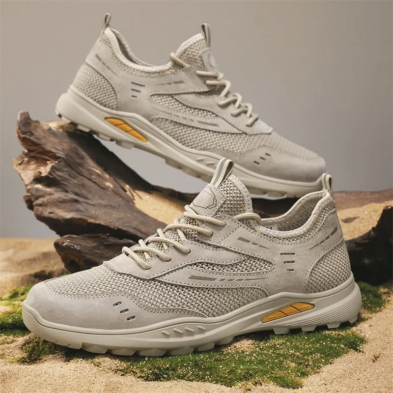 Men's Summer Breathable Mesh Leather Running Shoes Lightweight Thin Design Anti-slip Casual Shoes round Toe PVC Outsole
Men's Summer Breathable Mesh Leather Running Shoes Lightweight Thin Design Anti-slip Casual Shoes round Toe PVC Outsole