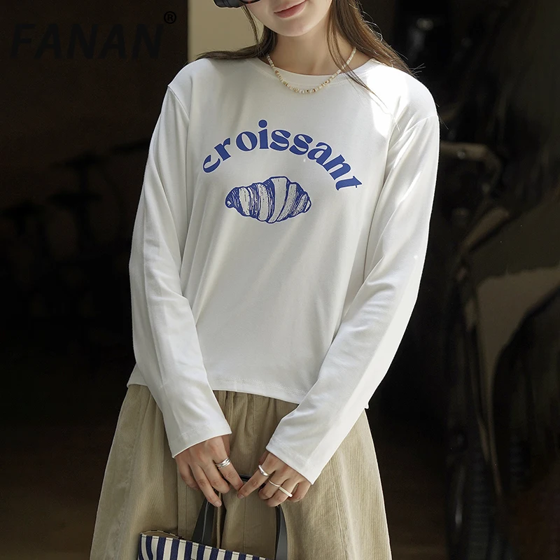 FANAN Fashion Print Pullover Long Sleeve T-shirt For Women Round Neck Office Lady Fit Tops Minimalism Clothes 2025 Autumn New
FANAN Fashion Print Pullover Long Sleeve T-shirt For Women Round Neck Office Lady Fit Tops Minimalism Clothes 2025 Autumn New