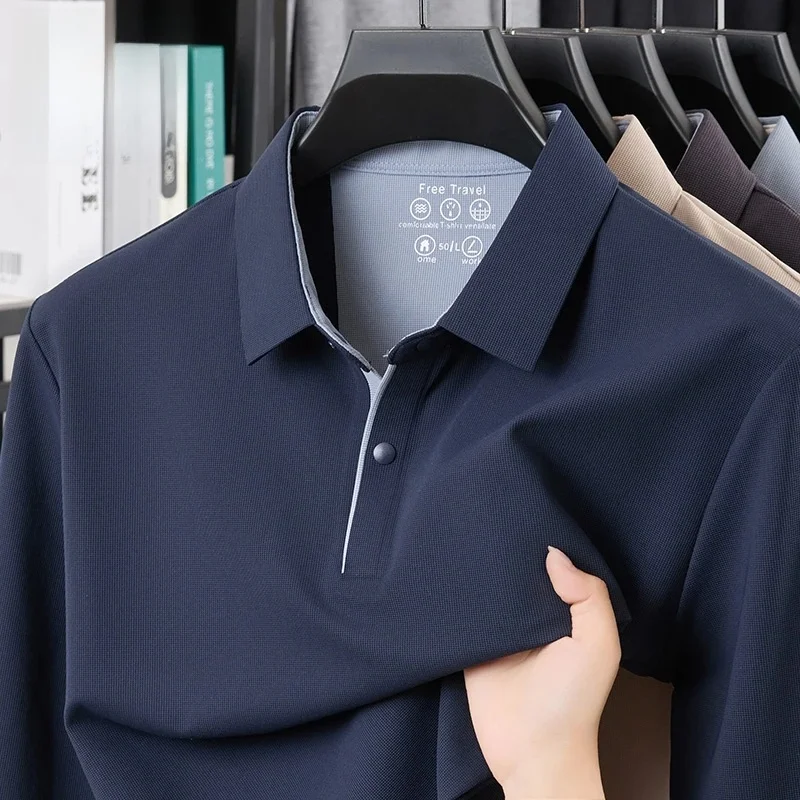 Pierre Cardin Silk Wool Long Sve irt Men's Loose Fit Turn-down Collar T-irt Autumn Winter New Sle Color
Pierre Cardin Silk Wool Long Sve irt Men's Loose Fit Turn-down Collar T-irt Autumn Winter New Sle Color