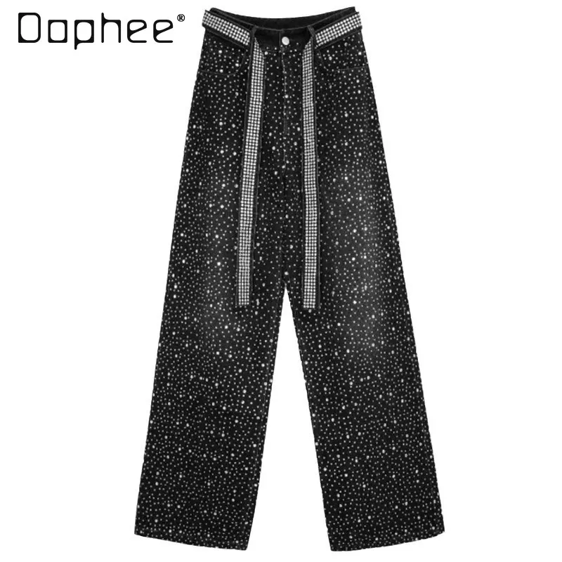 2026 New Gypsy Hot Diamond Retro Washed Ribbon Jeans Loose Heavy Industry Wide Leg Pants High Waisted Jeans
2026 New Gypsy Hot Diamond Retro Washed Ribbon Jeans Loose Heavy Industry Wide Leg Pants High Waisted Jeans