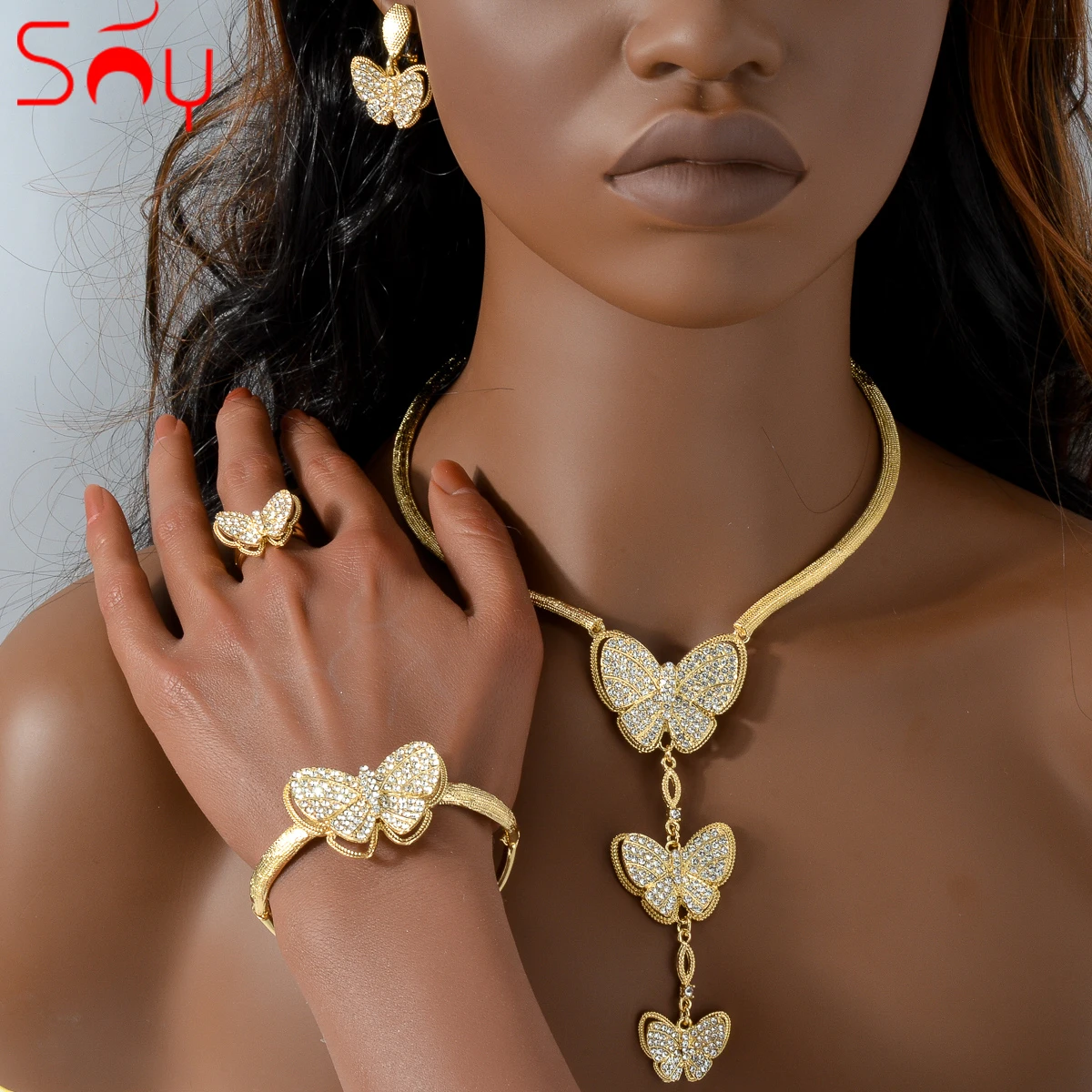 Dubai Luxury Jewelry Set for Women 18k Gold Plated Necklace Bangles Earrings Adjustable Ring Fashion Wedding Jewelry Accessories
Dubai Luxury Jewelry Set for Women 18k Gold Plated Necklace Bangles Earrings Adjustable Ring Fashion Wedding Jewelry Accessories