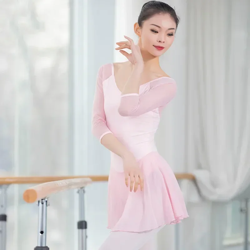Ballet Leotards For Women Gymnastics Leotard Pole Dance Leotard With Soft Mesh Skirt Cotton Ballroom Ballet Costume 9 Colors
Ballet Leotards For Women Gymnastics Leotard Pole Dance Leotard With Soft Mesh Skirt Cotton Ballroom Ballet Costume 9 Colors
