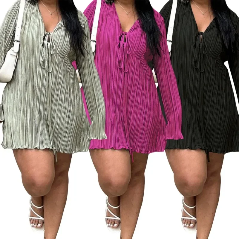 Африканские платья Dashiki для женщин, большие размеры XL-5XL, летнее плиссированное мини-платье с длинными рукавами и v-образным вырезом, платья Анкара, африканская одежда
Африканские платья Dashiki для женщин, большие размеры XL-5XL, летнее плиссированное мини-платье с длинными рукавами и v-образным вырезом, платья Анкара, африканская одежда