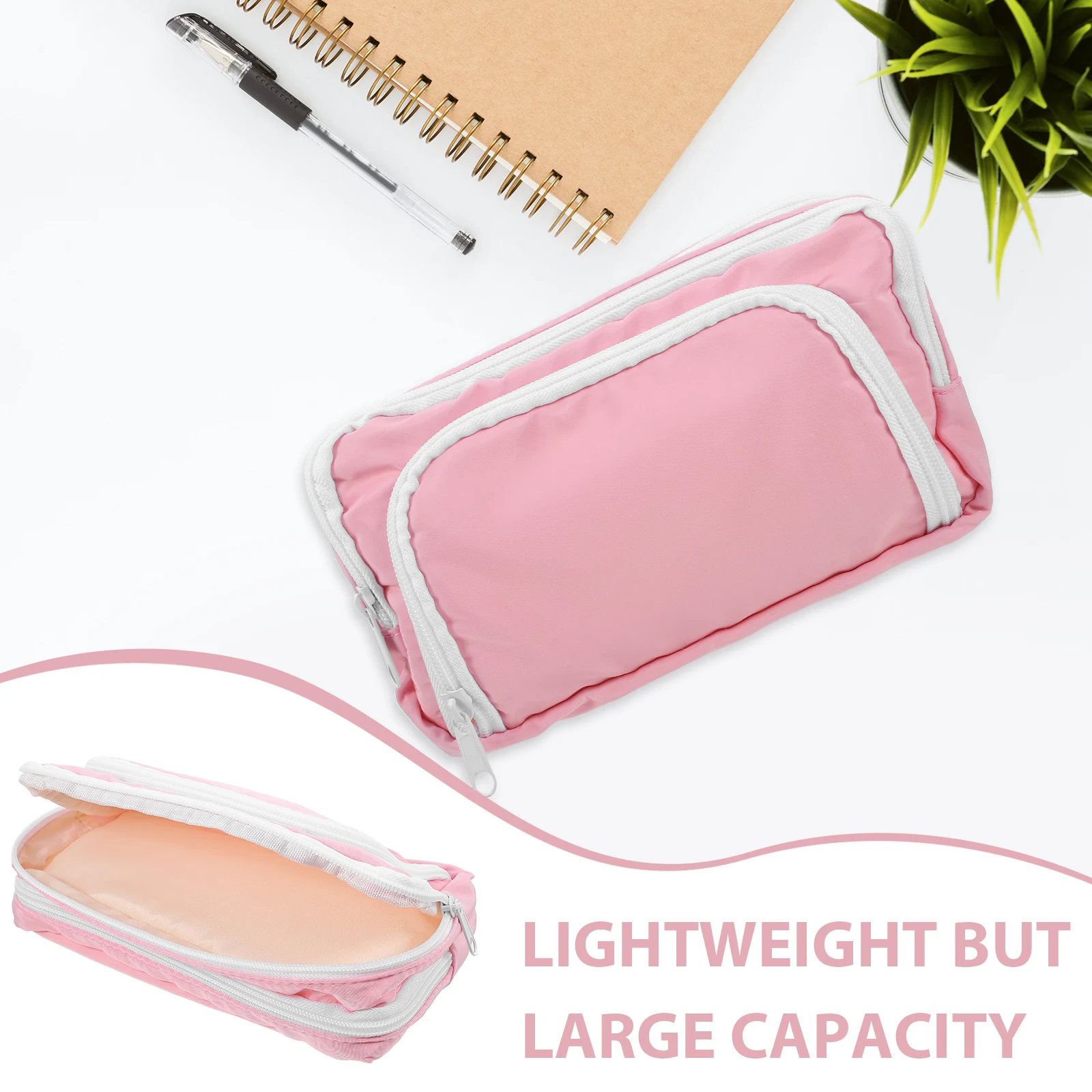 Portable Large Capacity Pencil Bag Zipper Case Cloth Holder Multi-function Stationery Pink Office Use
Portable Large Capacity Pencil Bag Zipper Case Cloth Holder Multi-function Stationery Pink Office Use
