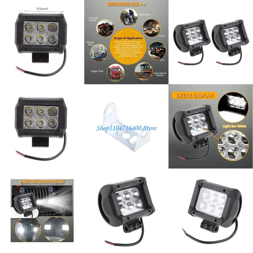 y1gd 1 Pair 4 inch Work Lights Spot Flood LED Light Bar Reverse Lamp 18W for Car
y1gd 1 Pair 4 inch Work Lights Spot Flood LED Light Bar Reverse Lamp 18W for Car