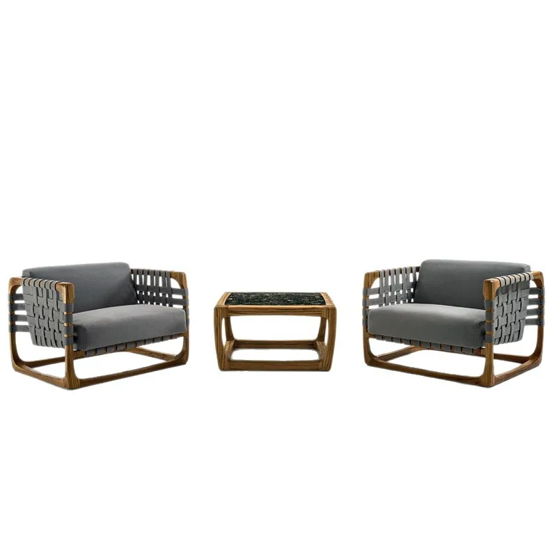 Modern Style Teak Frame Waterproof Fabric Single Sofa, Outdoor Leisure Chair, Patio Furniture
Modern Style Teak Frame Waterproof Fabric Single Sofa, Outdoor Leisure Chair, Patio Furniture
