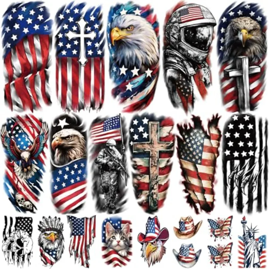 77 Sheets Independence Day Temporary Tattoos, USA Flag Patriotic Waterproof Fake Tattoos, Red White and Blue Party Supplies Tat
77 Sheets Independence Day Temporary Tattoos, USA Flag Patriotic Waterproof Fake Tattoos, Red White and Blue Party Supplies Tat