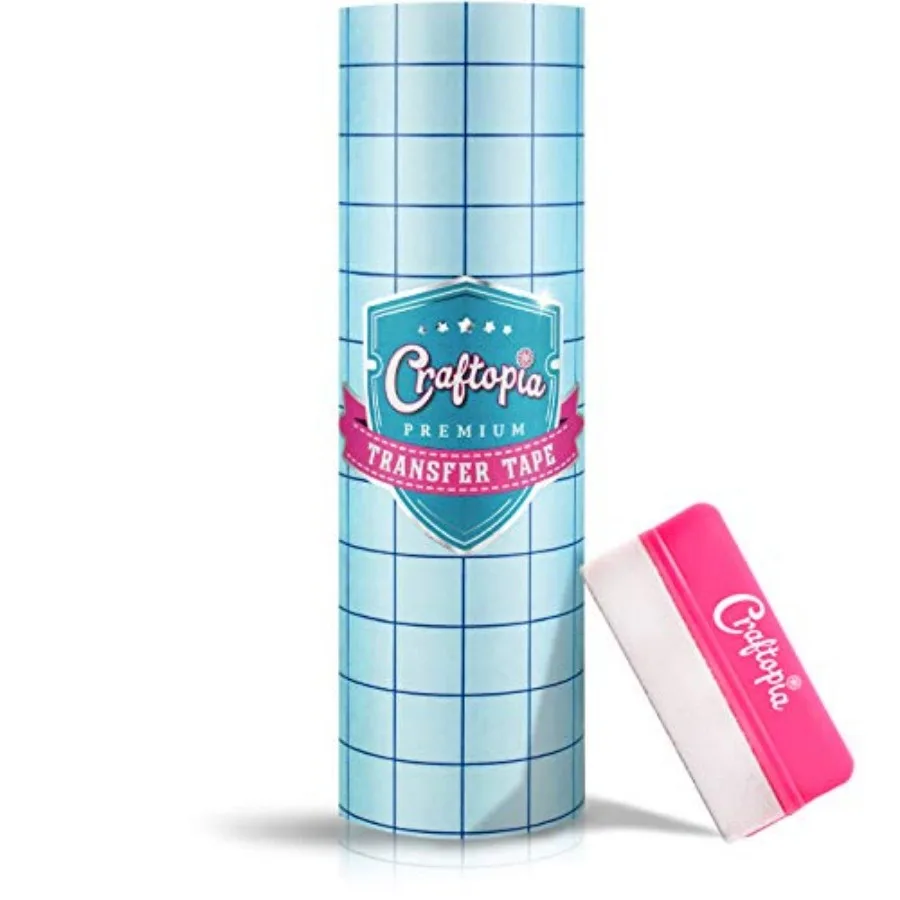 Transfer Tape for Permanent Vinyl 12" x12' Clear Transfer Tape for Vinyl Roll with Blue Alignment Grid, Compatible with Paper C
Transfer Tape for Permanent Vinyl 12" x12' Clear Transfer Tape for Vinyl Roll with Blue Alignment Grid, Compatible with Paper C