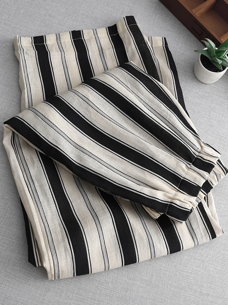 Ele Slimming High Waist Wide Leg Pants Striped Straight Cut Lightweight Drapey Summer Casual Trousers for plus Size Women
Ele Slimming High Waist Wide Leg Pants Striped Straight Cut Lightweight Drapey Summer Casual Trousers for plus Size Women