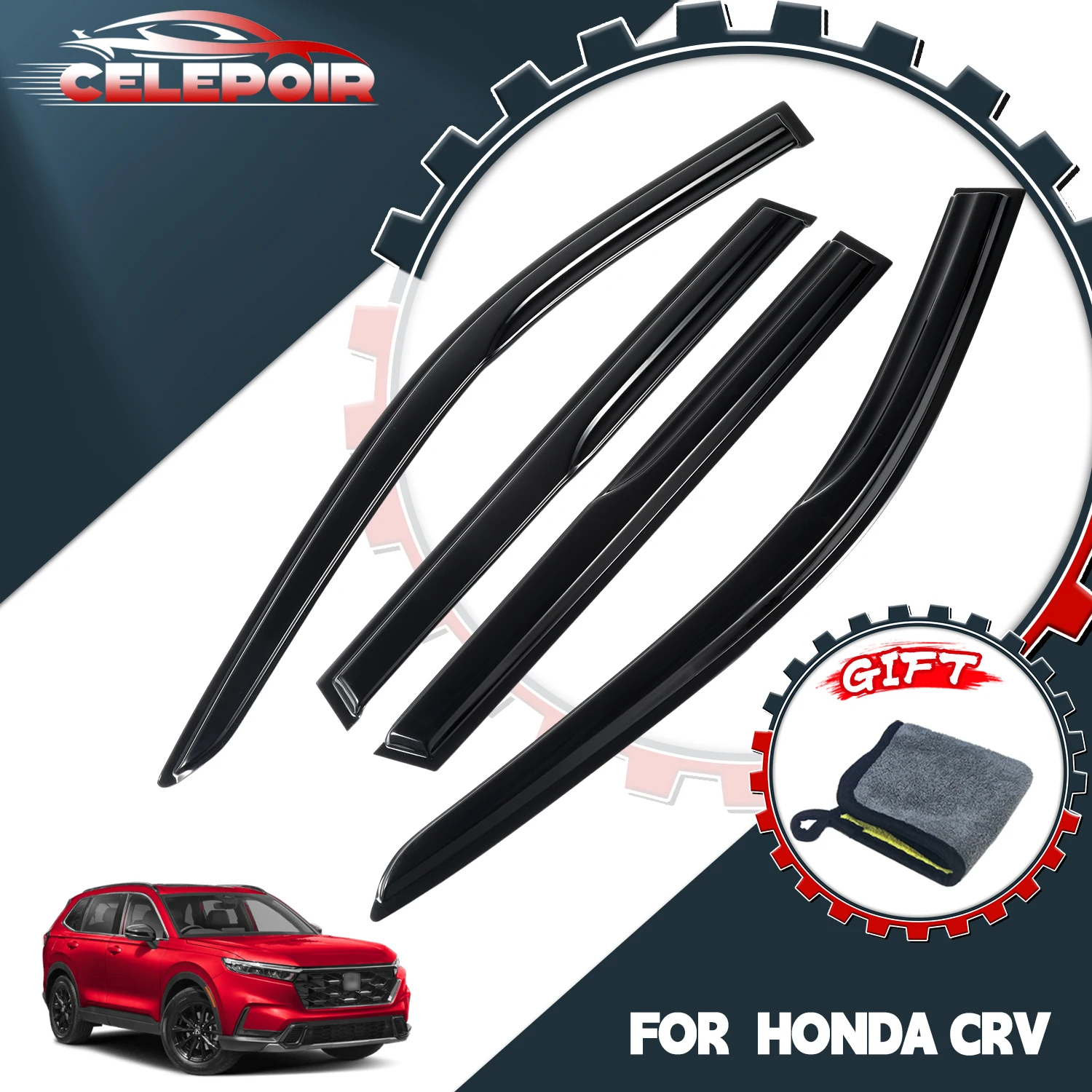 Дефлекторы окон (ветровики) в стиле Mugen для Honda CR-V 2023-2025 годов
Дефлекторы окон (ветровики) в стиле Mugen для Honda CR-V 2023-2025 годов