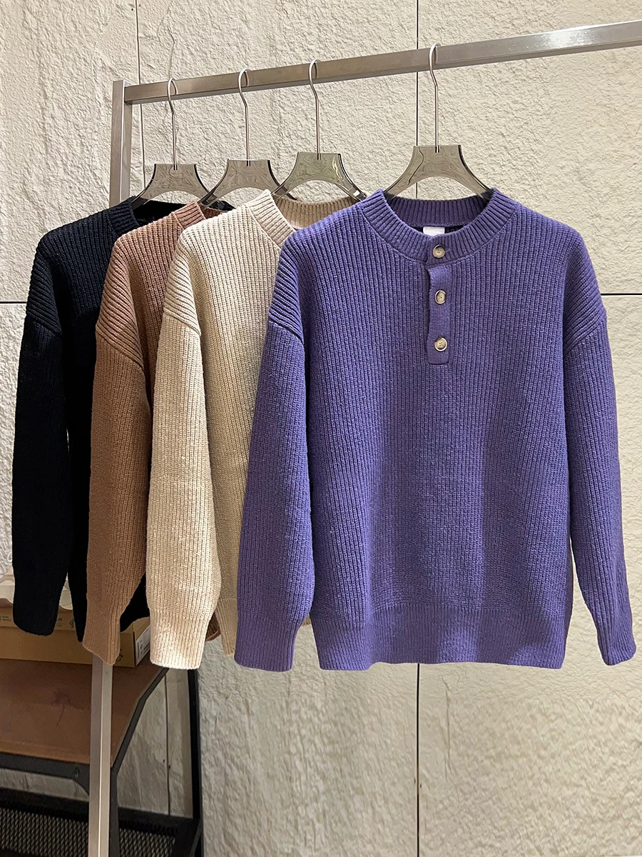 Soft Skin-Friendly Men's Vintage Henry Collar Knitted Sweater Pure Color Versatile Autumn Winter Warm Casual Fashion Polyeste...
Soft Skin-Friendly Men's Vintage Henry Collar Knitted Sweater Pure Color Versatile Autumn Winter Warm Casual Fashion Polyeste...