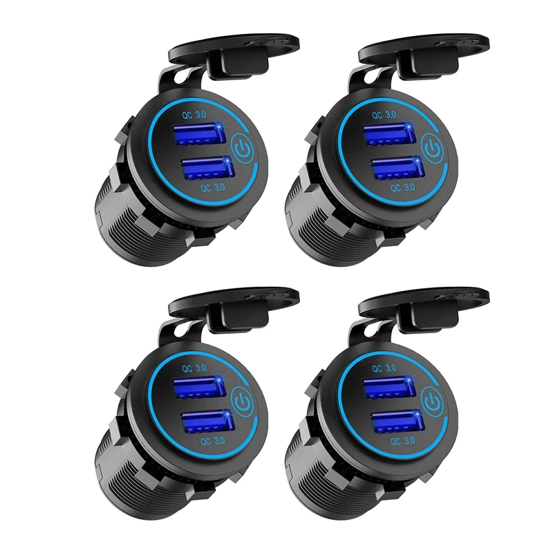 Smart-4X USB-розетка 12 В, автомобильное зарядное устройство с двумя QC 3.0 USB и переключателем, водонепроницаемое зарядное устройство USB мощностью 36 Вт (с перфоратором 1,1 дюйма)
Smart-4X USB-розетка 12 В, автомобильное зарядное устройство с двумя QC 3.0 USB и переключателем, водонепроницаемое зарядное устройство USB мощностью 36 Вт (с перфоратором 1,1 дюйма)