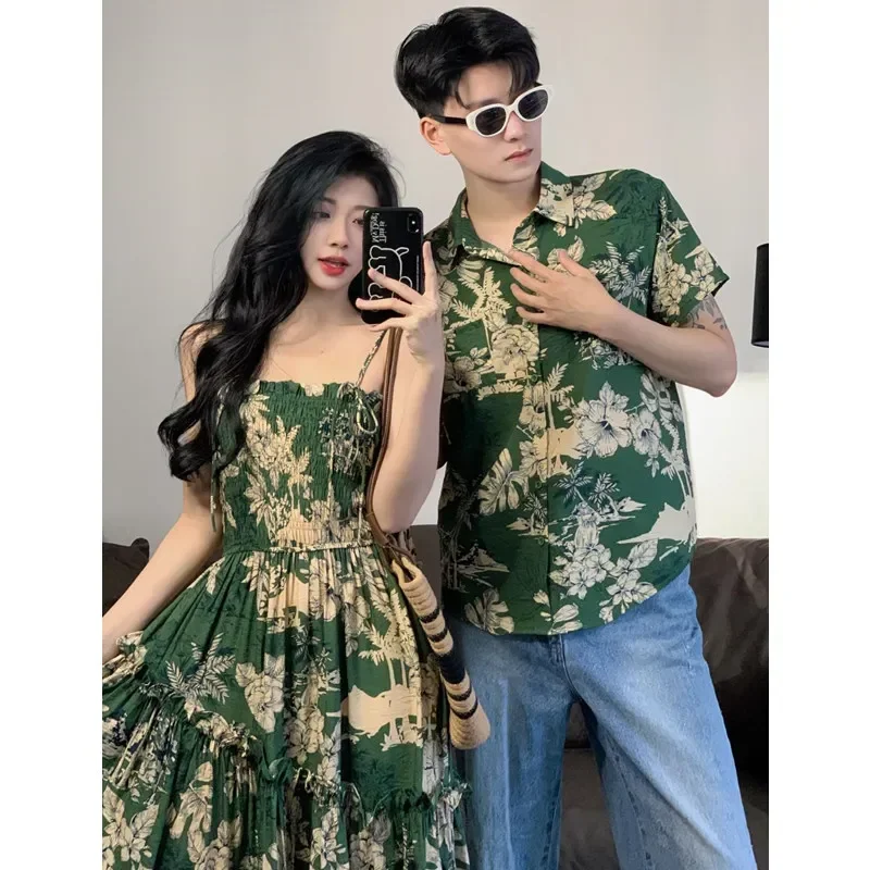 Holiday Family Matching Beach Clothes Couple Vacation Look Mom Dress Resort Dad Son Print Shirts Outfits Daughter Smock Green
Holiday Family Matching Beach Clothes Couple Vacation Look Mom Dress Resort Dad Son Print Shirts Outfits Daughter Smock Green