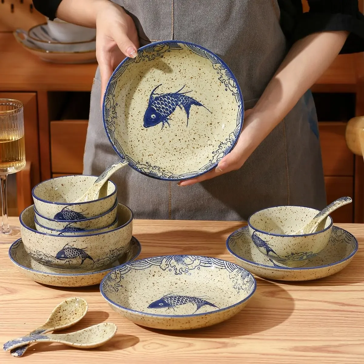 Chinese Fish Plate Household Vegetable Plate 2024 Disk Ceramic Deep Soup Plate High Beauty Bowl Household Tableware Set
Chinese Fish Plate Household Vegetable Plate 2024 Disk Ceramic Deep Soup Plate High Beauty Bowl Household Tableware Set