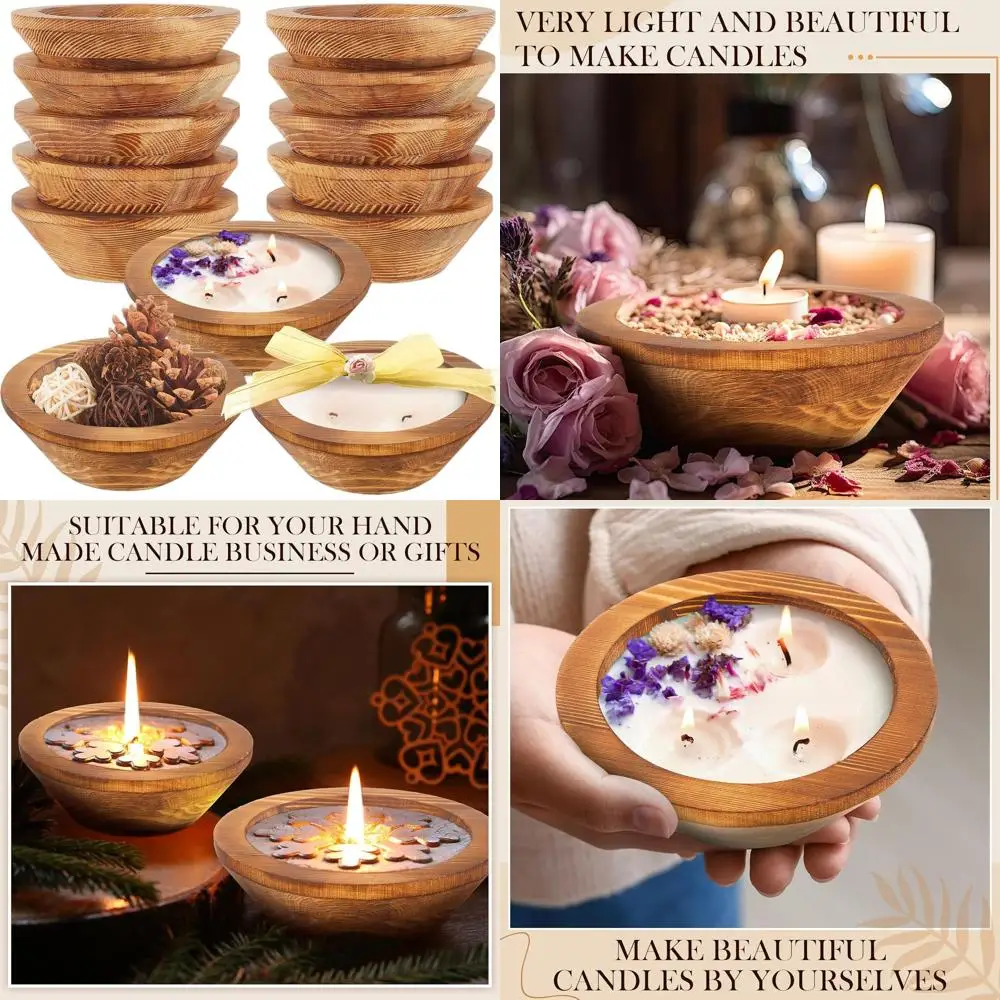 Набор из 10 винтажных деревянных круглых чаш для изготовления свечей, рукоделия и домашнего декора
Набор из 10 винтажных деревянных круглых чаш для изготовления свечей, рукоделия и домашнего декора