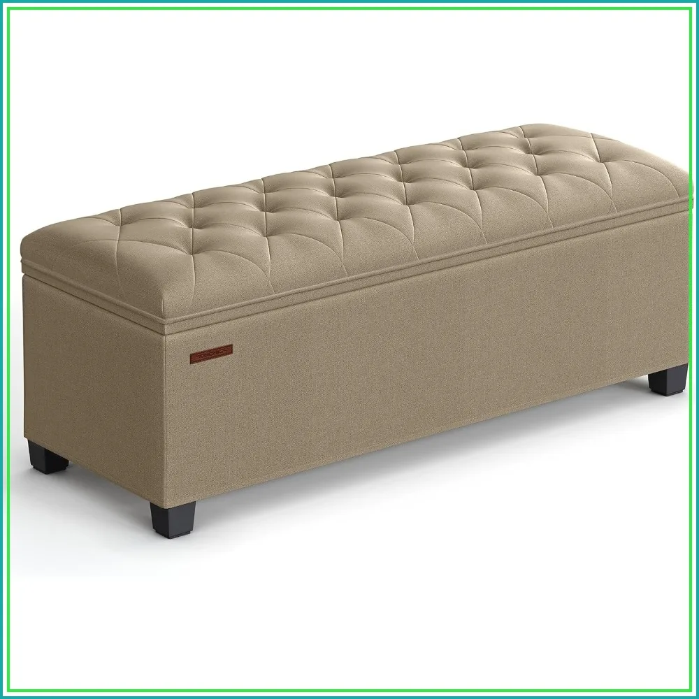 Storage Ottoman Bench, Foot Rest with Legs, 15.7x43.3x15.7 Inches, End of Bed Bench, Load up to 660 lb, for Living Room, Bedroom, Entryway
Storage Ottoman Bench, Foot Rest with Legs, 15.7x43.3x15.7 Inches, End of Bed Bench, Load up to 660 lb, for Living Room, Bedroom, Entryway