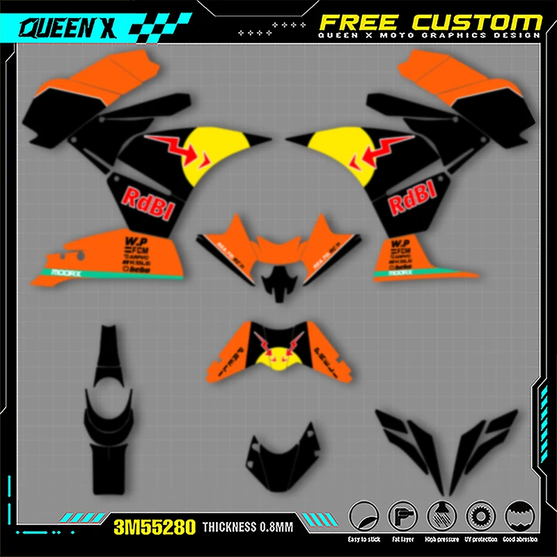 Queen X MOTOR Graphics Decals Stickers Kits For KTM RC250 390 2016 2015 2014 390CC Motorcycle Accessories Numer Name Custom 006
Queen X MOTOR Graphics Decals Stickers Kits For KTM RC250 390 2016 2015 2014 390CC Motorcycle Accessories Numer Name Custom 006