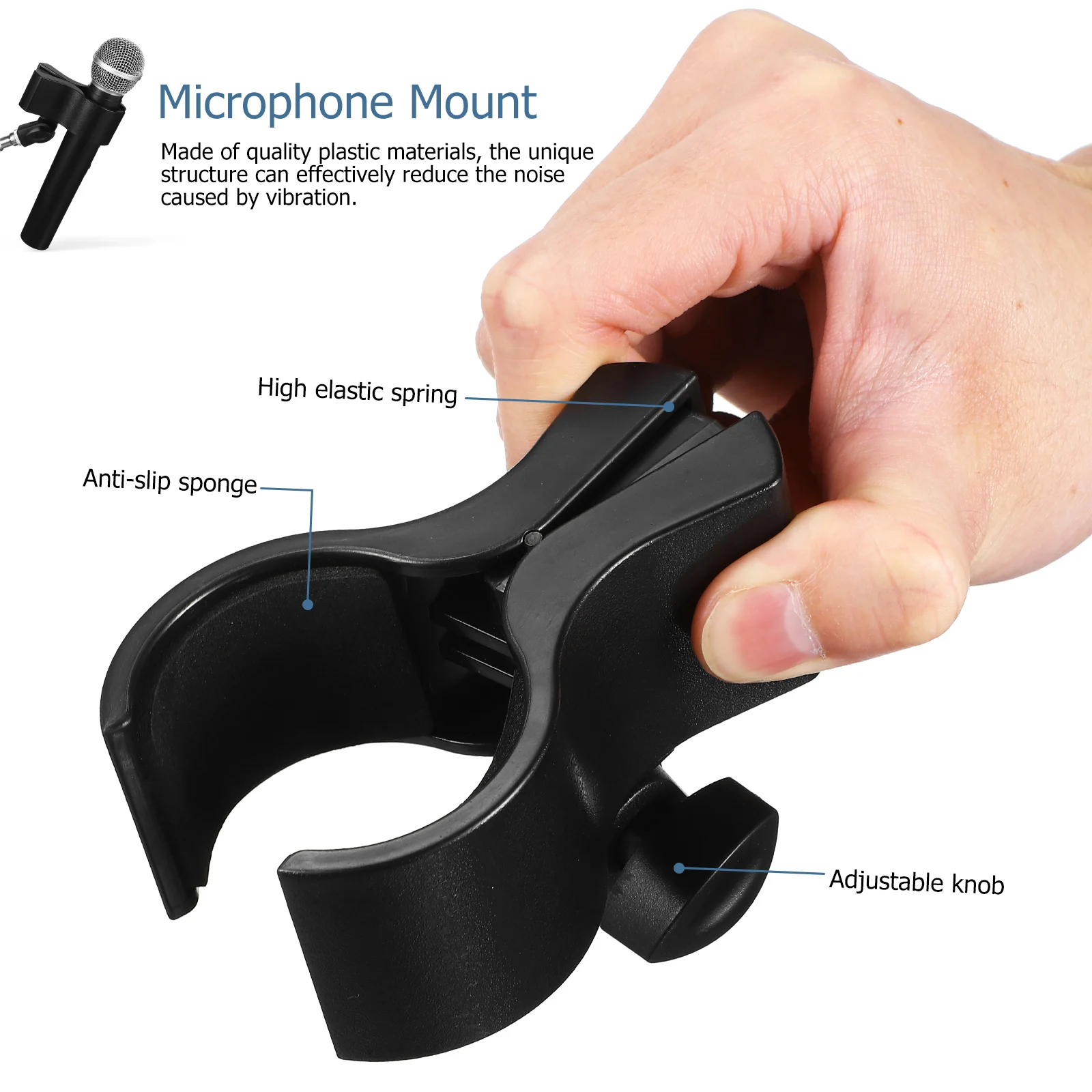 3 Pcs Microphone Stand Clips ABS Plastic Mic Holder Adjustable Reusable Drop Resistant Noise Reduction Mic Clip for Studio
3 Pcs Microphone Stand Clips ABS Plastic Mic Holder Adjustable Reusable Drop Resistant Noise Reduction Mic Clip for Studio