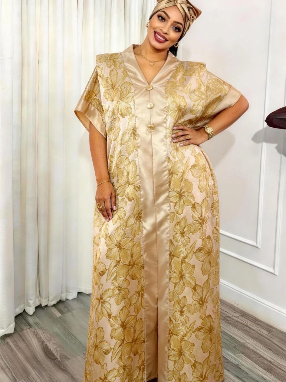 Women's plus Size Middle Eastern Abaya Dress with Scarf Traditional Floral Print Long African Robe Clothing
Women's plus Size Middle Eastern Abaya Dress with Scarf Traditional Floral Print Long African Robe Clothing