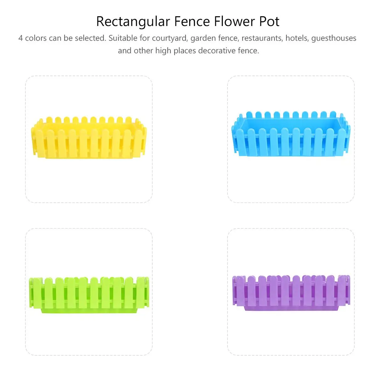 Plastic Flower Pot Fence for Garden Edging Border Outdoor Planter Bonsai Rectangular Hollow Container Decorative Durable Anti
Plastic Flower Pot Fence for Garden Edging Border Outdoor Planter Bonsai Rectangular Hollow Container Decorative Durable Anti