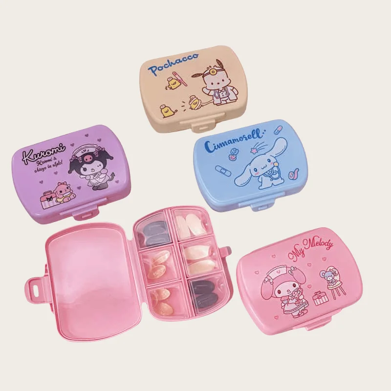 Sanrio Kulomi Dividing Pill Box Hello kitty Pochacco Cartoon Travel Portable Pill Packaging Classification Storage Box Wholesale
Sanrio Kulomi Dividing Pill Box Hello kitty Pochacco Cartoon Travel Portable Pill Packaging Classification Storage Box Wholesale
