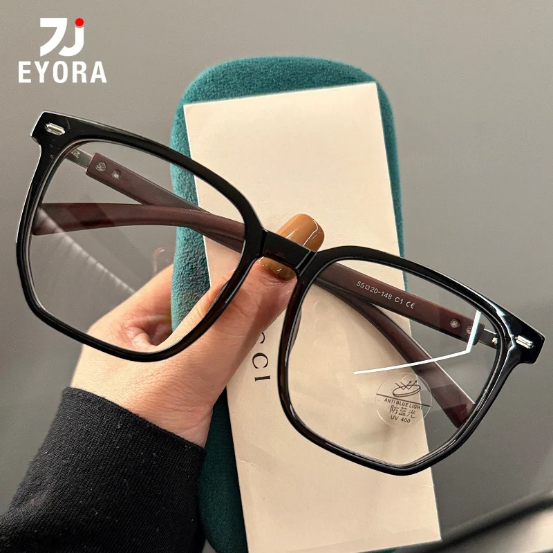 EYORA Casual Large Frame Square Reading Glasses for Women Anti Blue Light Photochromic Glasses Optical Lenses with Prescription
EYORA Casual Large Frame Square Reading Glasses for Women Anti Blue Light Photochromic Glasses Optical Lenses with Prescription