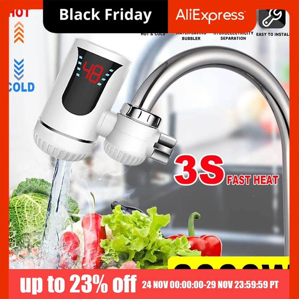 3000W Power Instant Electric Water Heater Digital Display Double Modes Tankless Water Heater LED Display Rotatable Tap
3000W Power Instant Electric Water Heater Digital Display Double Modes Tankless Water Heater LED Display Rotatable Tap
