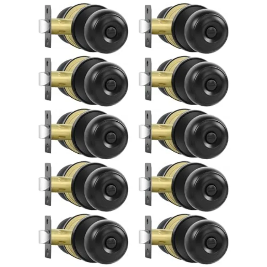 Privacy Door Knobs, 0 Matte Black Door Knobs with Lock, Bed and Bath Door Knob Interior Keyless Locksets, Round Door Handles Re
Privacy Door Knobs, 0 Matte Black Door Knobs with Lock, Bed and Bath Door Knob Interior Keyless Locksets, Round Door Handles Re