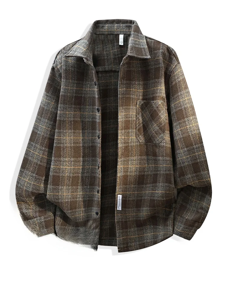 Мужская свободная посадка в американском клетку Long Sve irt Jaet в стиле ретро, модная повседневная рабочая одежда на пуговицах, классическая одежда
Мужская свободная посадка в американском клетку Long Sve irt Jaet в стиле ретро, модная повседневная рабочая одежда на пуговицах, классическая одежда