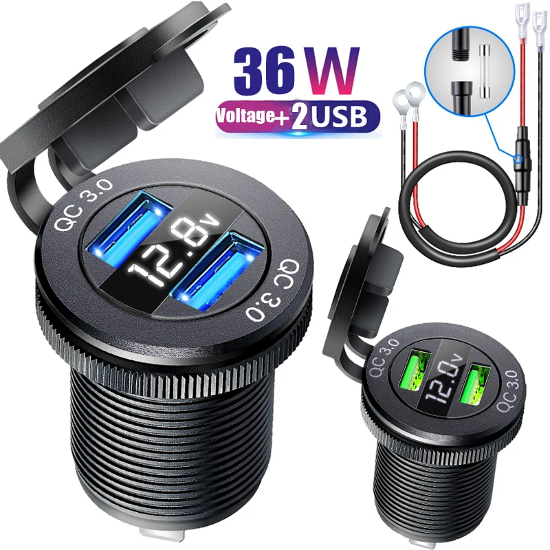 Usb outlet 12v bmw Car Charger Socket Power Outlet LED Voltmeter AutC3.0 Charge Socket For Motorcycle Marine Boat RV ATV
Usb outlet 12v bmw Car Charger Socket Power Outlet LED Voltmeter AutC3.0 Charge Socket For Motorcycle Marine Boat RV ATV