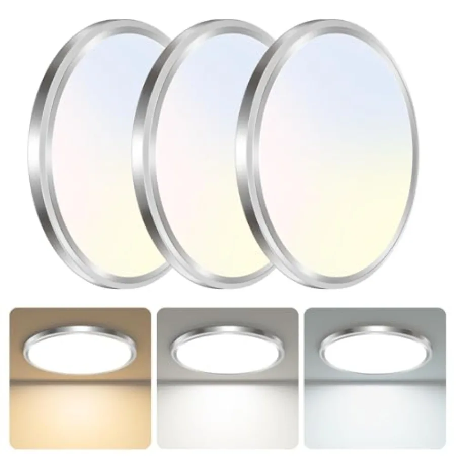 3Pack Led Ceiling Light 13Inch 24W 2400Lm Bright Light Fixture Adjustable 3000K/4500K/6000K Modern Slim Flat Ceiling Lamp for L
3Pack Led Ceiling Light 13Inch 24W 2400Lm Bright Light Fixture Adjustable 3000K/4500K/6000K Modern Slim Flat Ceiling Lamp for L