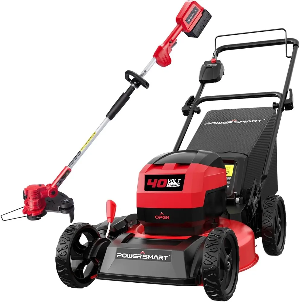 PowerSmart 40V 17" Cordless Lawn Mower + 40V MAX 13" Cordless String Trimmer & Edger, 2 x 4.0Ah Battery and Charger Included
PowerSmart 40V 17" Cordless Lawn Mower + 40V MAX 13" Cordless String Trimmer & Edger, 2 x 4.0Ah Battery and Charger Included