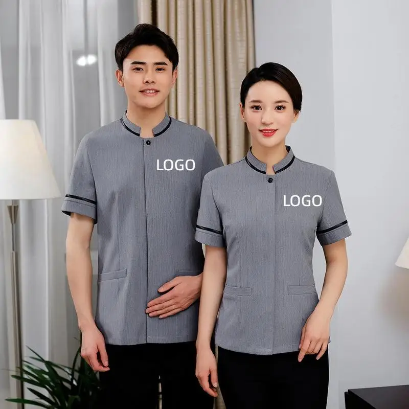 Summer Linen Cleaning Uniforms For Men And Women Hotel Rooms Residential Areas Property Cleaners Short Sleeved Printed Logos
Summer Linen Cleaning Uniforms For Men And Women Hotel Rooms Residential Areas Property Cleaners Short Sleeved Printed Logos