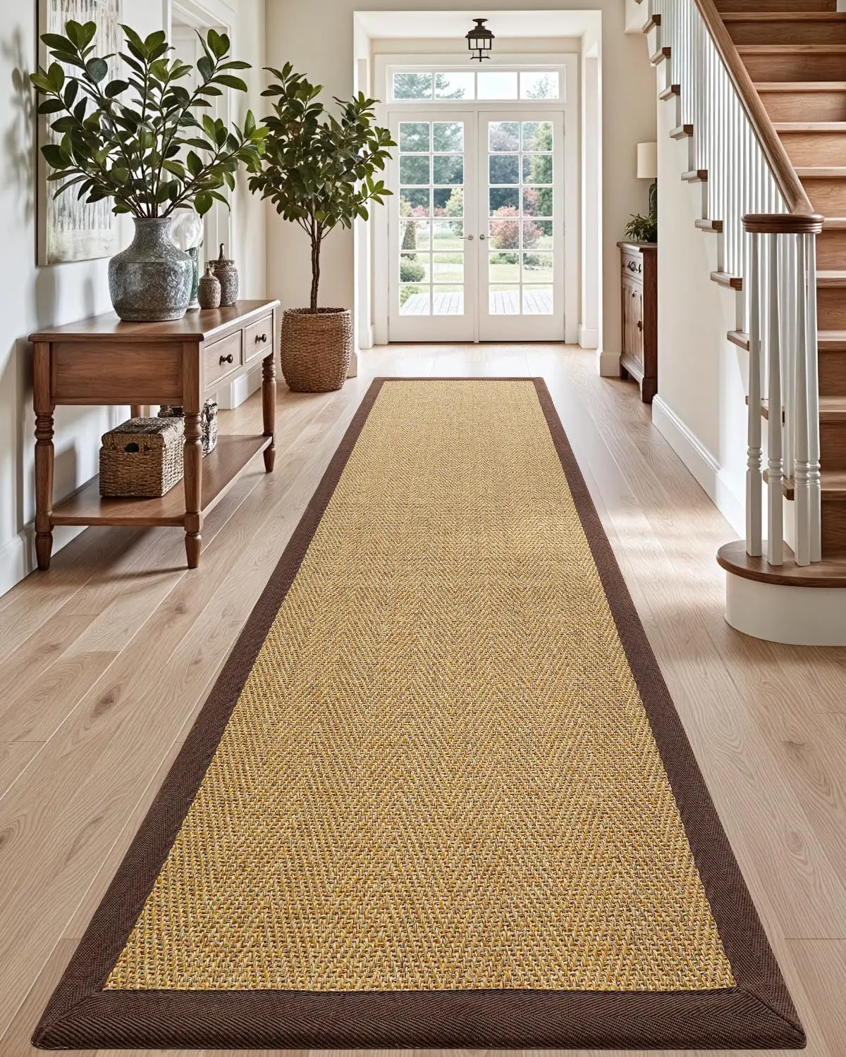 Woven Braided Natural Fiber Non-Slip Runner Rug, 2x7 Size for Hallway Entryway Kitchen Laundry, Farmhouse Style Indoor Carpet
Woven Braided Natural Fiber Non-Slip Runner Rug, 2x7 Size for Hallway Entryway Kitchen Laundry, Farmhouse Style Indoor Carpet