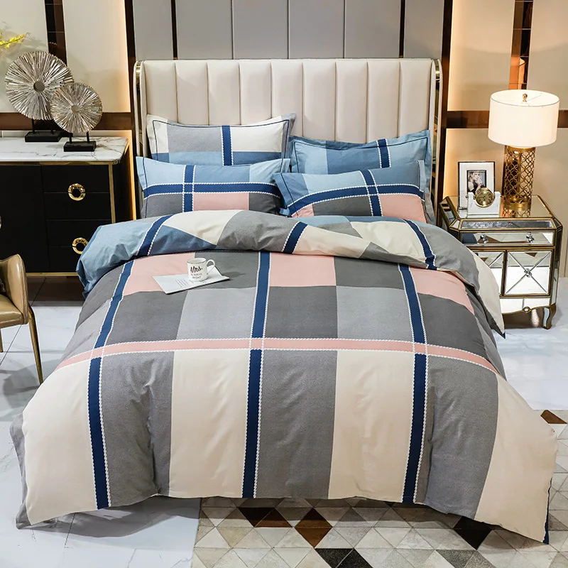 New Bedroom Four-piece Bed Linen Winter Thick Pure Cotton Skin-friendly Duvet Cover Fashion Simple Family Hotel Bedding Set
New Bedroom Four-piece Bed Linen Winter Thick Pure Cotton Skin-friendly Duvet Cover Fashion Simple Family Hotel Bedding Set