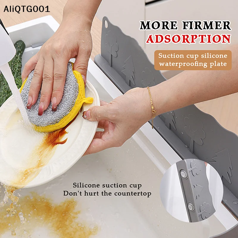 Silicone Kitchen Sink Splash Guard with Suction Cup - Water Baffle for Protection against Splashing While Washing Dishes
Silicone Kitchen Sink Splash Guard with Suction Cup - Water Baffle for Protection against Splashing While Washing Dishes