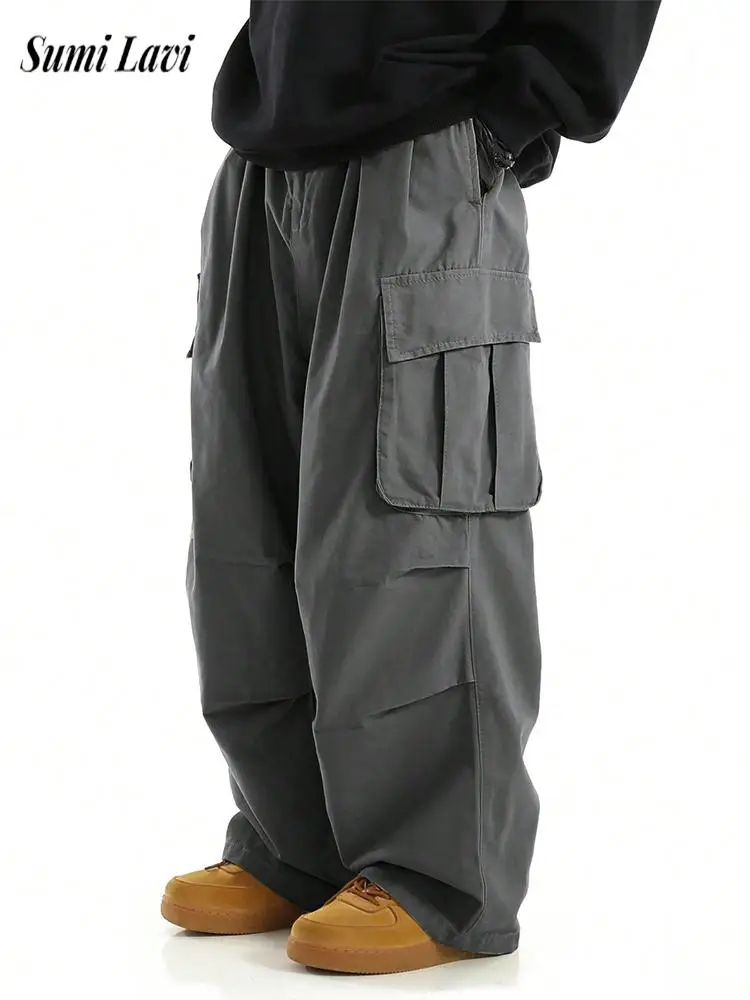 Outdoor Casual Mens Solid Color Cargo Pants Summer Vintage Multi Pocket Loose Straight Trousers Men Streetwear Fashion Trousers
Outdoor Casual Mens Solid Color Cargo Pants Summer Vintage Multi Pocket Loose Straight Trousers Men Streetwear Fashion Trousers