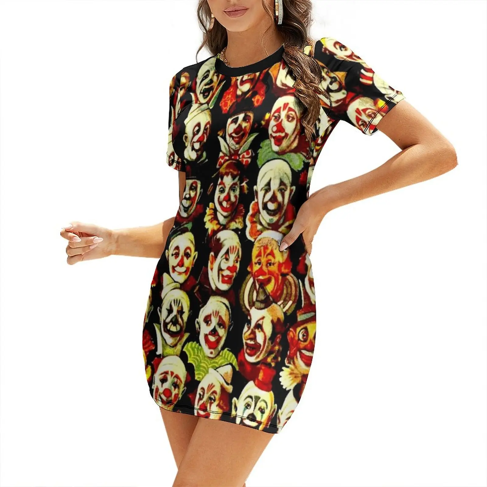 RINGLING BROS, BARNUM & BAILEY: Vintage Clown Print Short Sleeved Dress Dress women luxury evening dresses 2025
RINGLING BROS, BARNUM & BAILEY: Vintage Clown Print Short Sleeved Dress Dress women luxury evening dresses 2025
