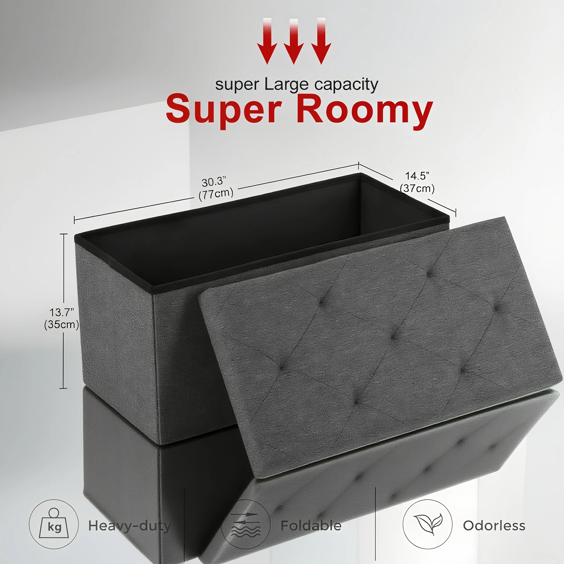 Storage Ottoman Bench, FoldingOttoman Stool, Ottoman With Storage, StorageChest, End Of Bed Bench, Padded Seat, StorageBench With Seating For Bedroom, Living Room, Mother'S Day Thoughtful Gift
Storage Ottoman Bench, FoldingOttoman Stool, Ottoman With Storage, StorageChest, End Of Bed Bench, Padded Seat, StorageBench With Seating For Bedroom, Living Room, Mother'S Day Thoughtful Gift