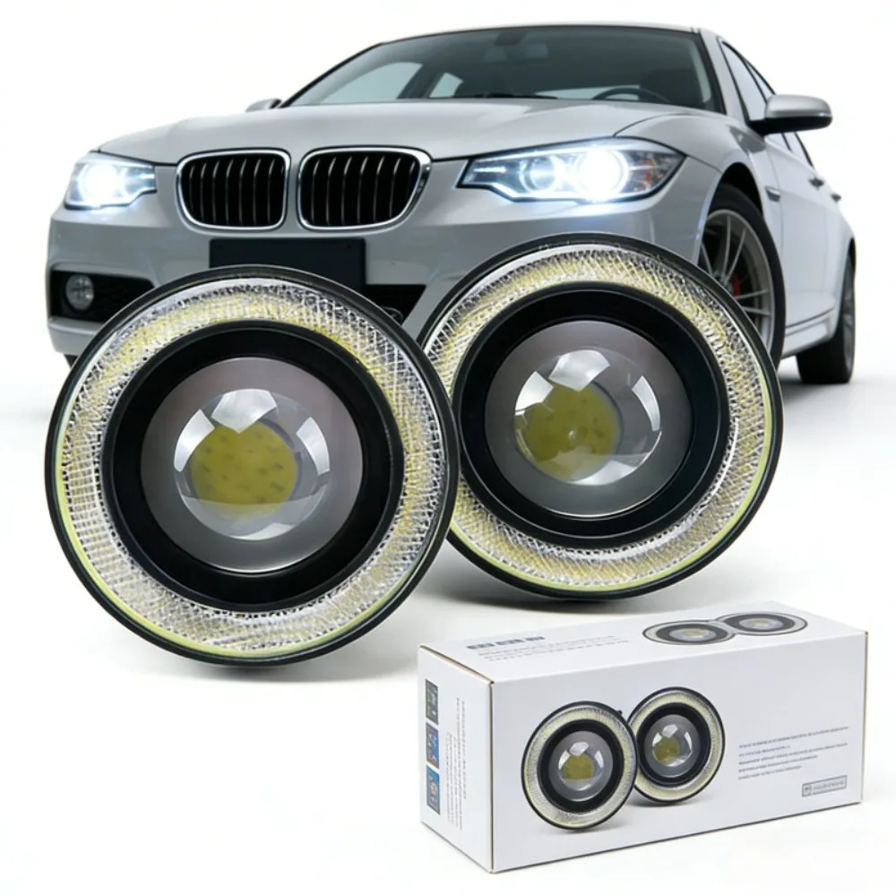 Equipped with COB Angel Eye Car LED12V Front Fog Light 3.5-inch 89mm Fog Light 76mm Daytime Running Light 2PCS
Equipped with COB Angel Eye Car LED12V Front Fog Light 3.5-inch 89mm Fog Light 76mm Daytime Running Light 2PCS