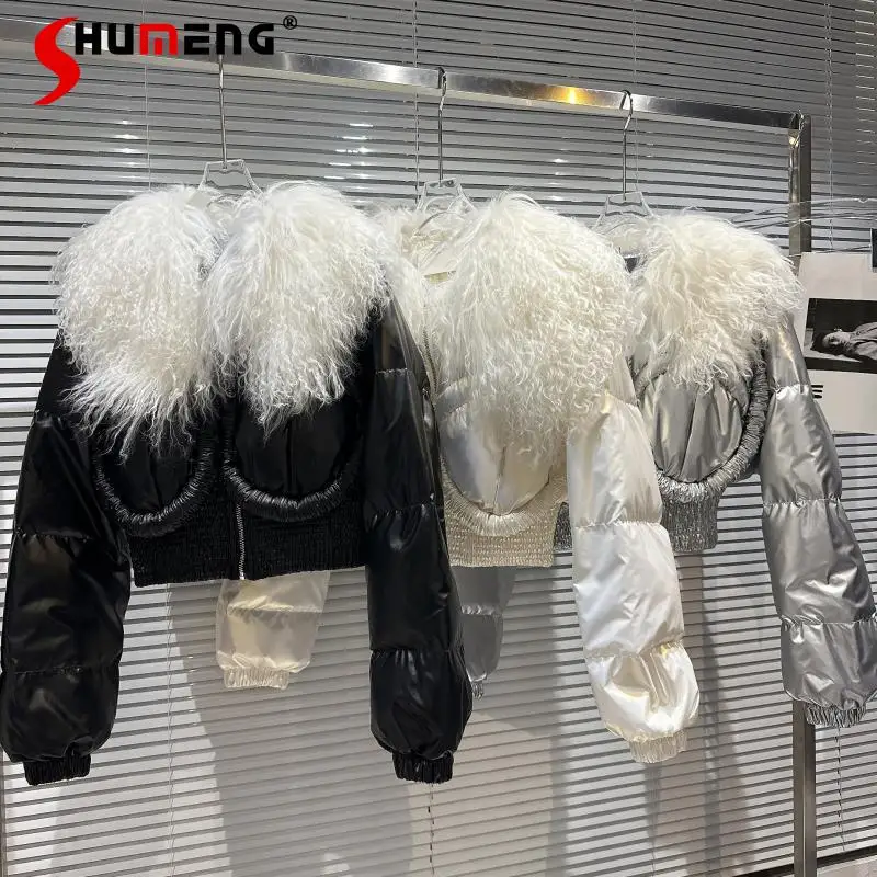 Hot Girl Style Lamb Fur Collar Glossy Long Sleeve Cotton Coat Female 2023 Winter New Short Warm Cotton-Padded Coat for Women
Hot Girl Style Lamb Fur Collar Glossy Long Sleeve Cotton Coat Female 2023 Winter New Short Warm Cotton-Padded Coat for Women