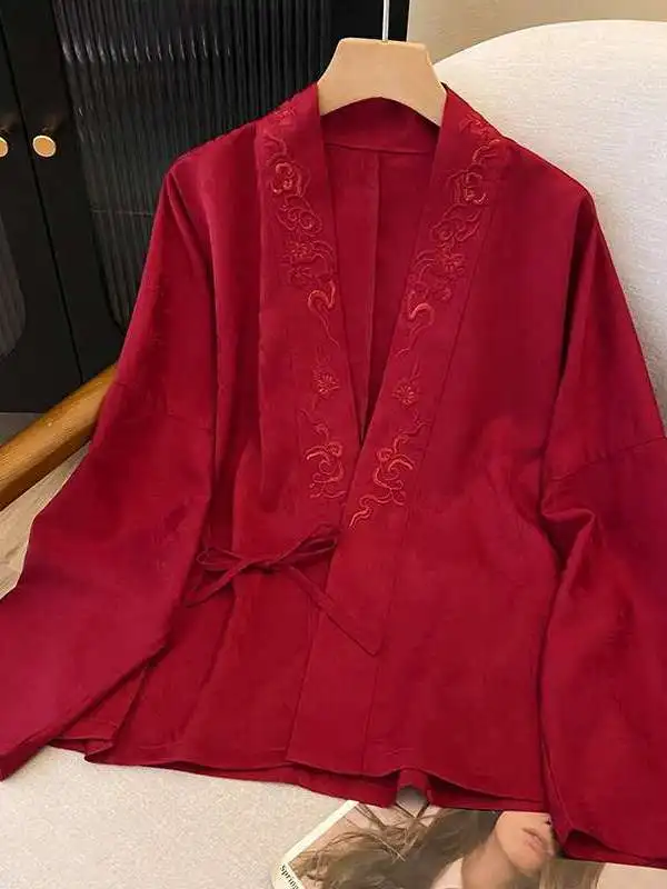 plus Size Red Long Sve irt Collar Jaet National Sle Matching with Tailed Skirt Breathable Comfortable Winter Coat
plus Size Red Long Sve irt Collar Jaet National Sle Matching with Tailed Skirt Breathable Comfortable Winter Coat